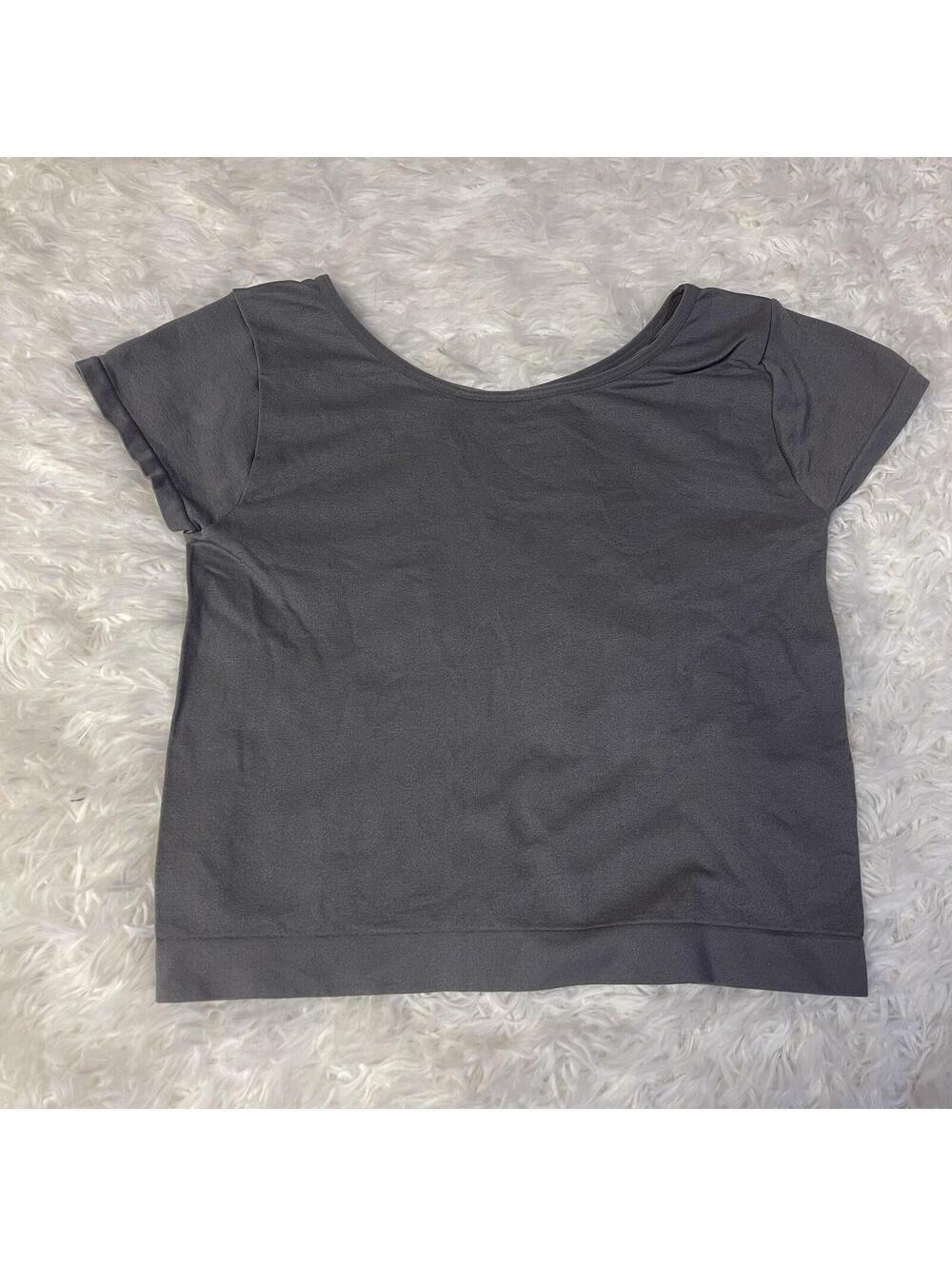 Intimately Free People Seamless Scoop Neck Crop Top in Gray Casual Women's XS/S